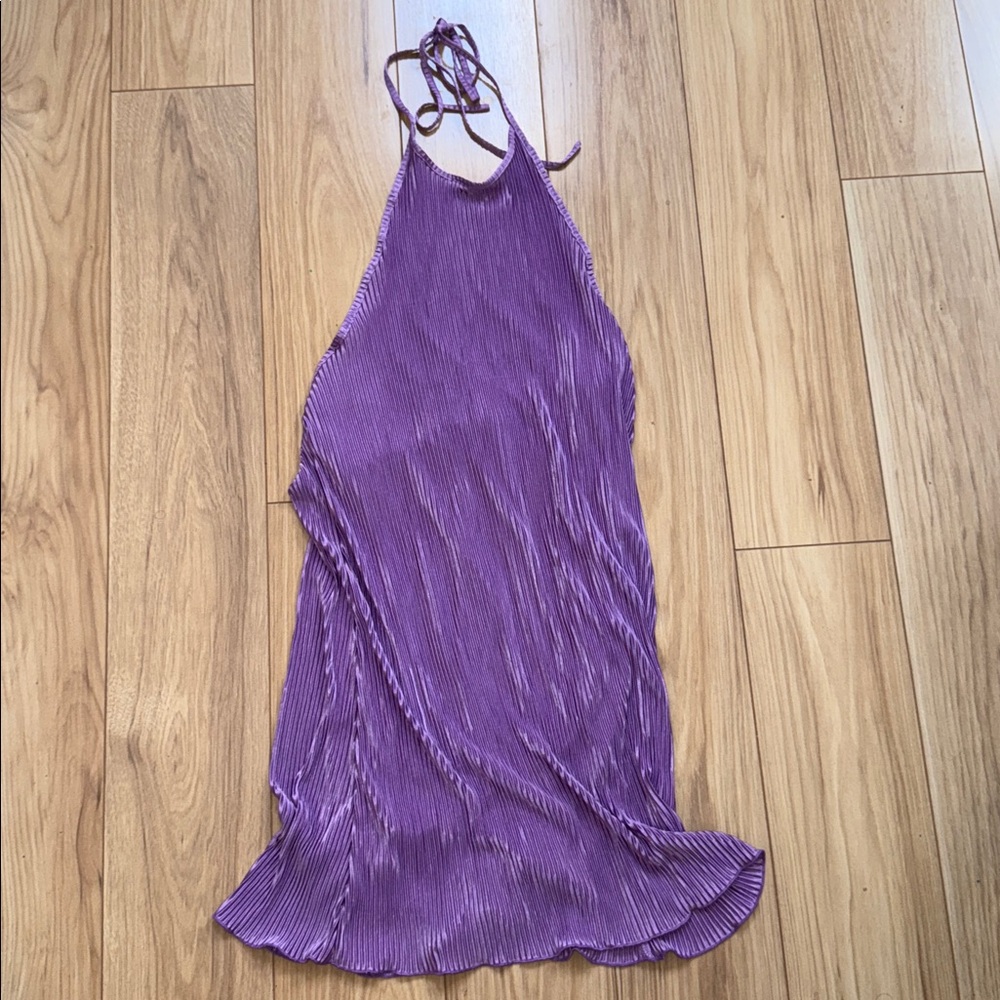 SHEIN Purple Backless Dress